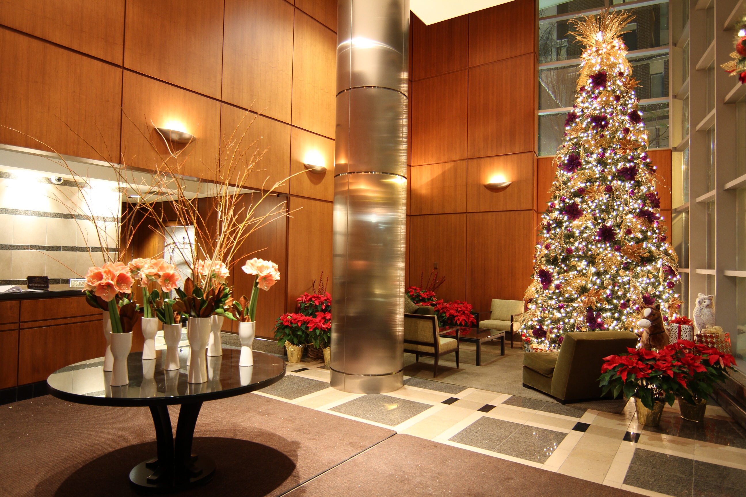 Holidays in the Lancaster lobby