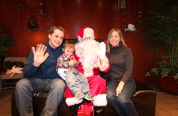 Santa at the Lancaster kids holiday party